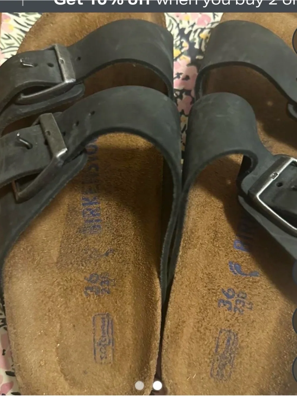 Birkenstock Black Two-Buckle Women's Sandals